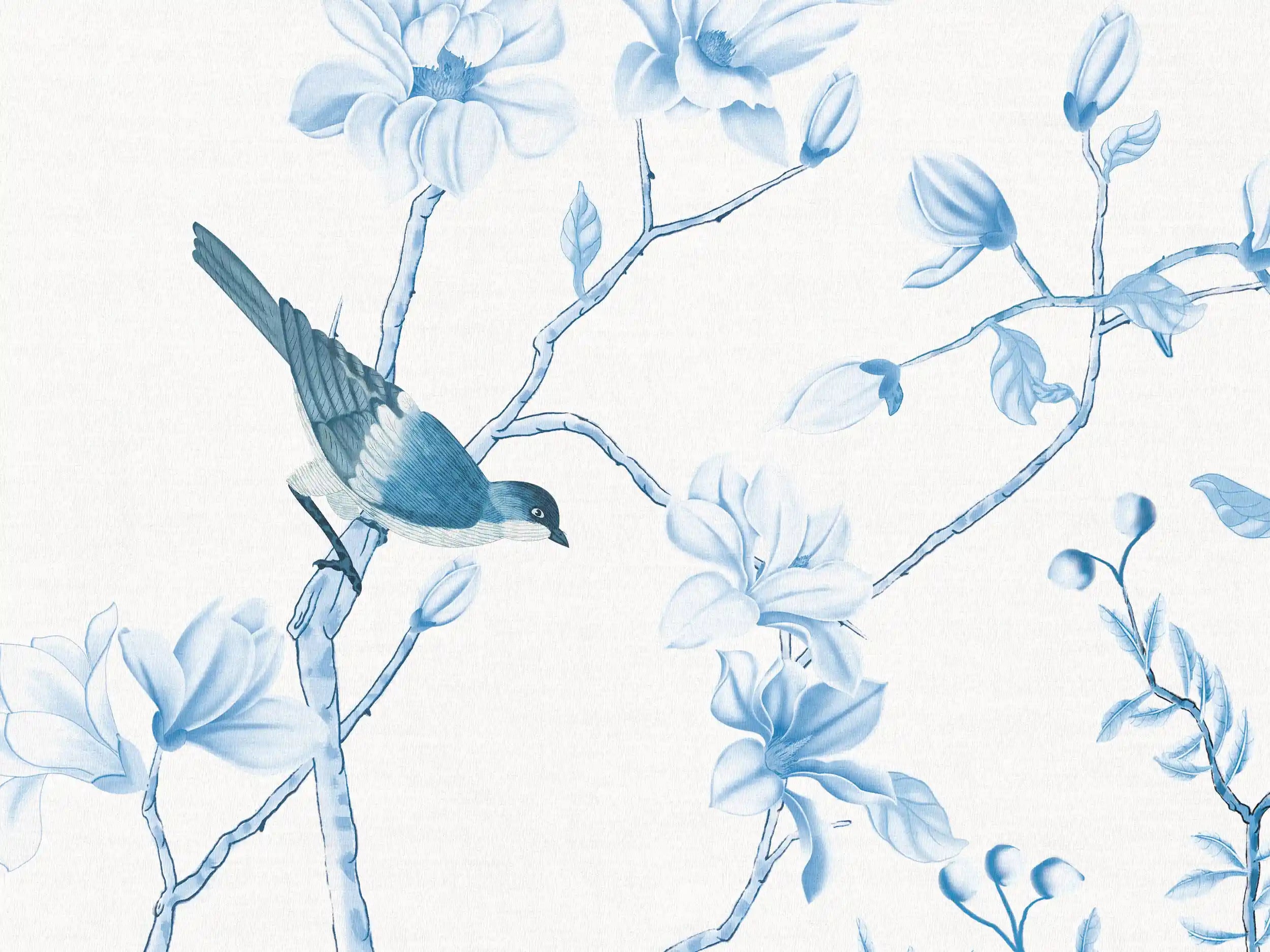 SI-014 快乐的喜鹊和含苞待放的花朵