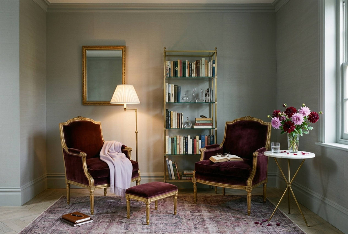 SS04 Quiet Ash — Silk-Finish Solid Color Wallpaper, Room Scene