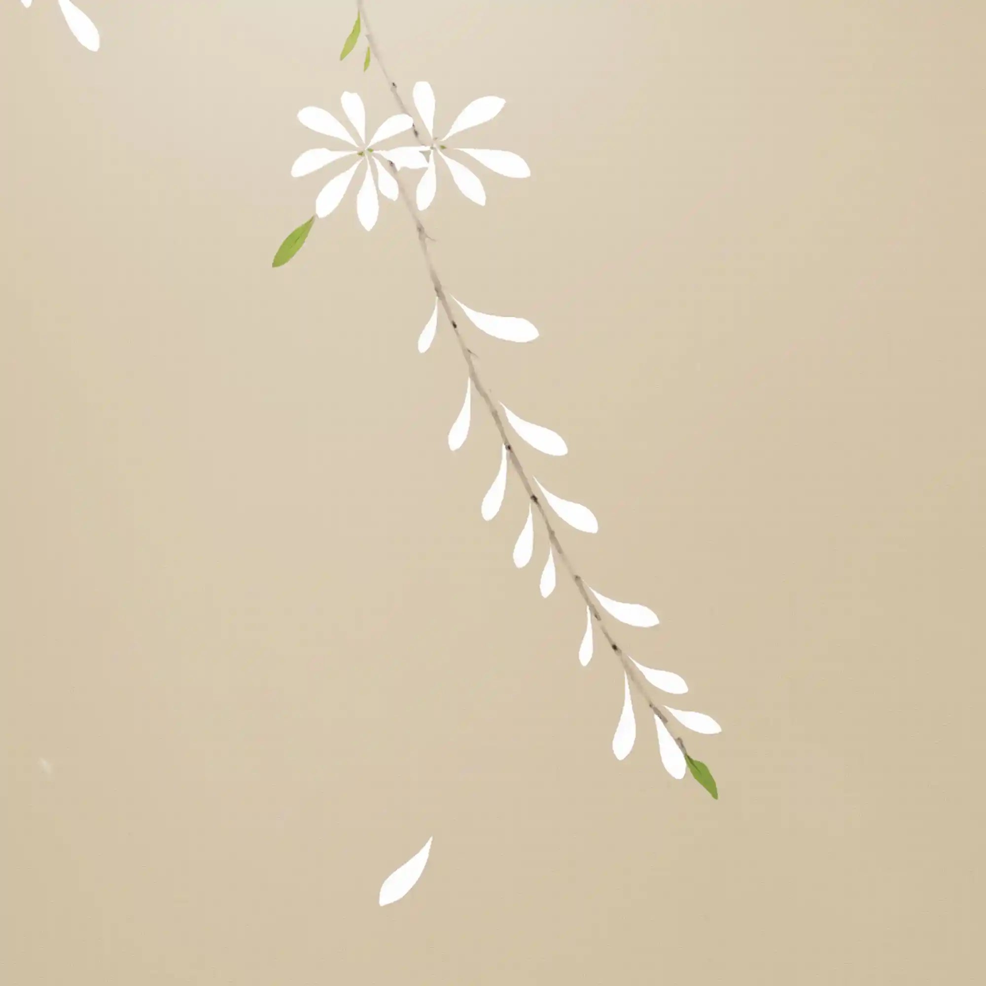 奶油色中国风墙纸特写，显示出优雅的纹理和艺术装饰。