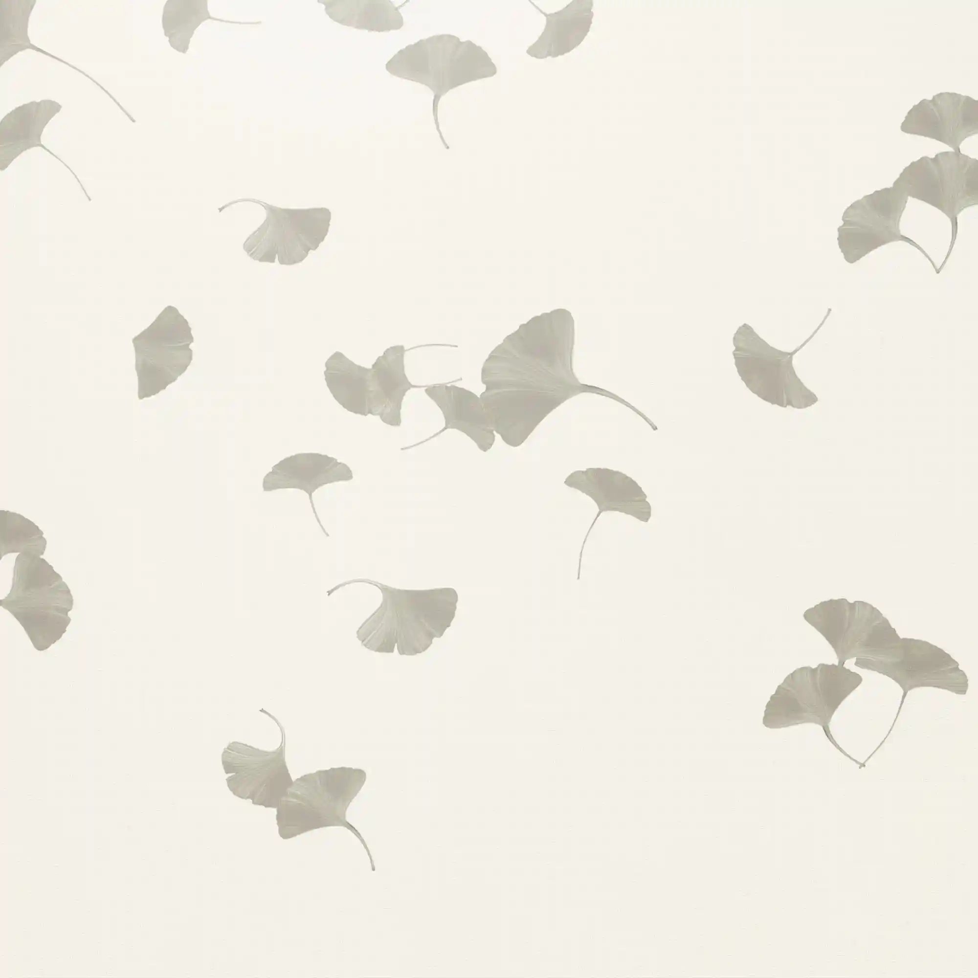 银杏墙纸特写，展现了精美的植物细节和艺术线条。